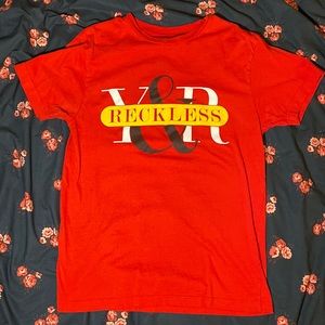Red Young and Reckless shirt. New. Medium